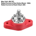 thumbnail image 4 of 1 Set 3/8" Power Distribution Block 8 Point Bus Bar 18 Screws Terminal Block with Cover Red, 4 of 6