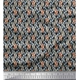 thumbnail image 1 of Soimoi Polyester Crepe Fabric Leaves Small Print Sewing Fabric Yard 42 Inch Wide, 1 of 3