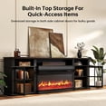 thumbnail image 6 of Sonegra Farmhouse TV Stand with 36" Big Fireplace, for TVs up to 90", Fireplace Entertainment Center, Black, 6 of 9