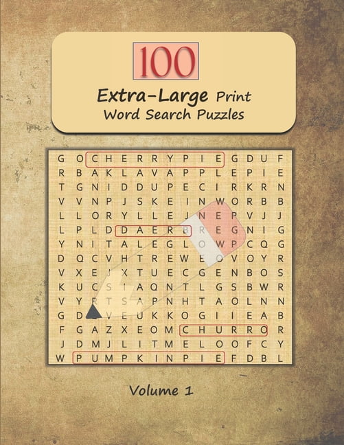100 extra large print word search puzzles jumbo word find and seek
