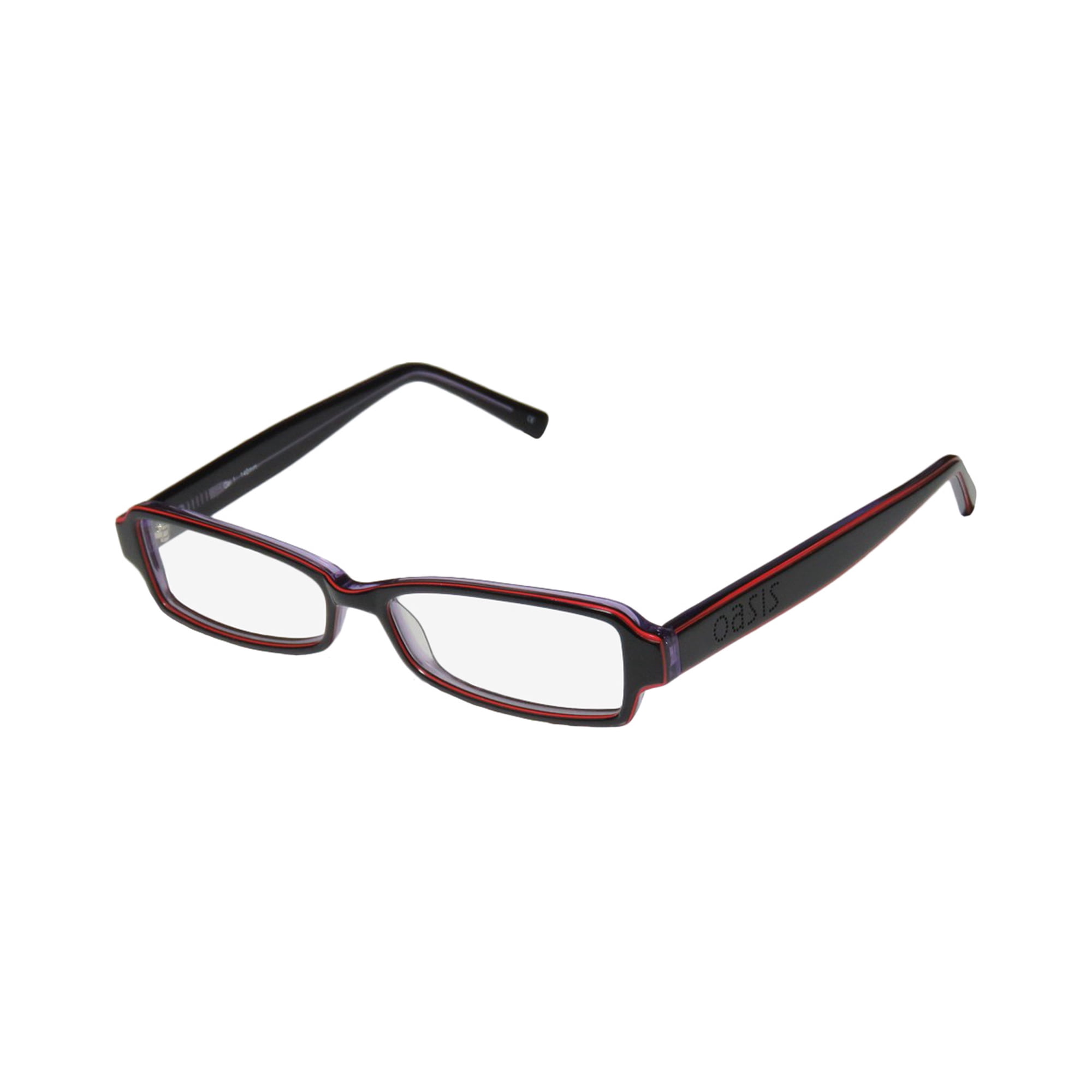 NEW OASIS CELOSIA WOMENS/LADIES DESIGNER FULL-RIM BLACK / RED / PURPLE GLAMOROUS BUDGET VISION CARE FRAME DEMO LENSES 51-14-140 EYEGLASSES/EYEWEAR