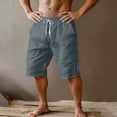 thumbnail image 5 of Havenre Mens Workout Sweat Shorts Lightweight Cotton Casual Drawstring Elastic Waist Fitness Mens Athletic Gym Shorts with Pockets Gray L, 5 of 9