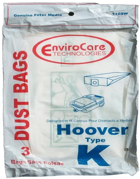 6 Hoover 110SW Bags for Spirit Canister Vacuum TYPE K 