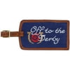 Smathers & Branson Kentucky Derby Off to the Derby Needlepoint Luggage Tag