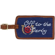 Smathers & Branson Kentucky Derby Off to the Derby Needlepoint Luggage Tag