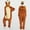 Brown, variant on Womens Onesie Homewear Unisex Animal Onesies for Adults Cute Fuzzy Warm Jumpsuit Cosplay Suit for Women and Men Brown XL