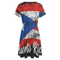 thumbnail image 5 of Puerto Rico Short Sleeve Dress Women Summer Evening Dresses Ladies Sundress, 5 of 7