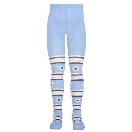 - Kellys Kids Blue Brown Cotton Nylon Spandex Tights Little Girl XXS-L