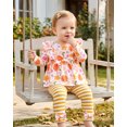 thumbnail image 3 of 2T Baby Girls Clothes 3T Girls 2PCS Floral Outfits Set Toddler Girls Long Sleeve Flower Top Stripe Pants Clothing Set Yellow, 3 of 6