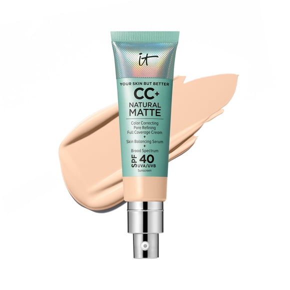 Crema Foundation IT Cosmetics CC+, mate, natural, SPF40, 32 ml