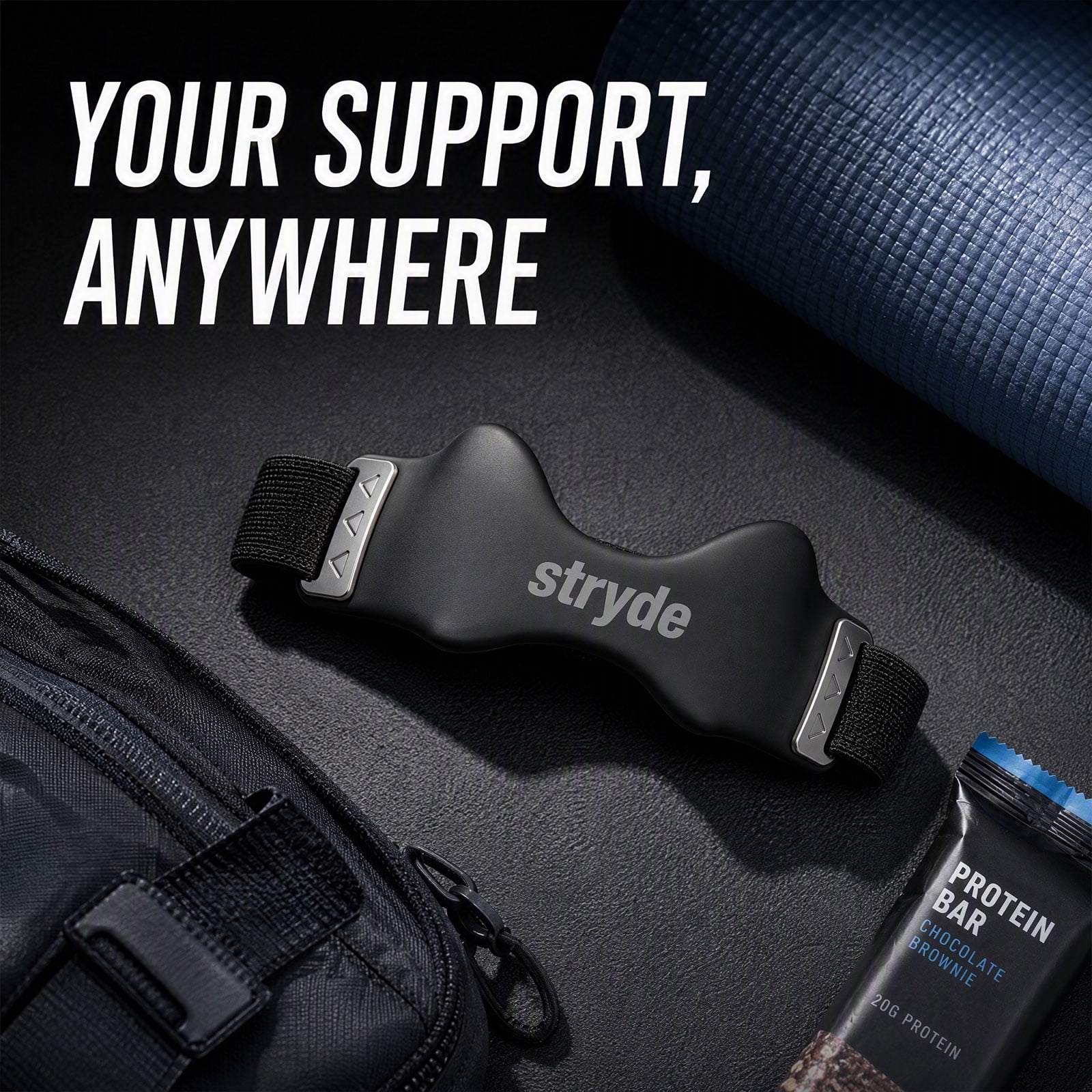 Stryde Knee Strap – 2026 New Precision Strap for Knee Support – Adjustable Lightweight Band for Travel, Sports & Daily Use – Silicone Lock Pad, Breathable (Gray, 1PCS)