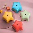 thumbnail image 4 of Stackable Star Shaped Stool Stools Living Study Room Bathroom Chairs Plastic Low Seat Coffee Table Small Bench S/Yellow, 4 of 9