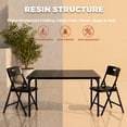 thumbnail image 6 of T-SKR 34" Folding Card Table & 4 Chairs Set, 5-Piece, 330lbs Durable Chairs, for Games/Dining/Indoor/Outdoor, Black, 6 of 7