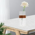 thumbnail image 1 of Florero de vidrio Transparente Sharpla Con correa de cuero marrón, 1 of 7