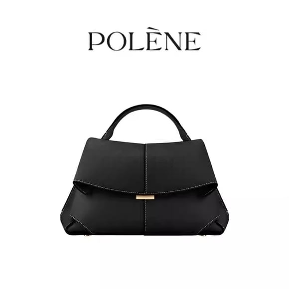 Bolso bandolera plisado de alta gama Smile Bag en negro