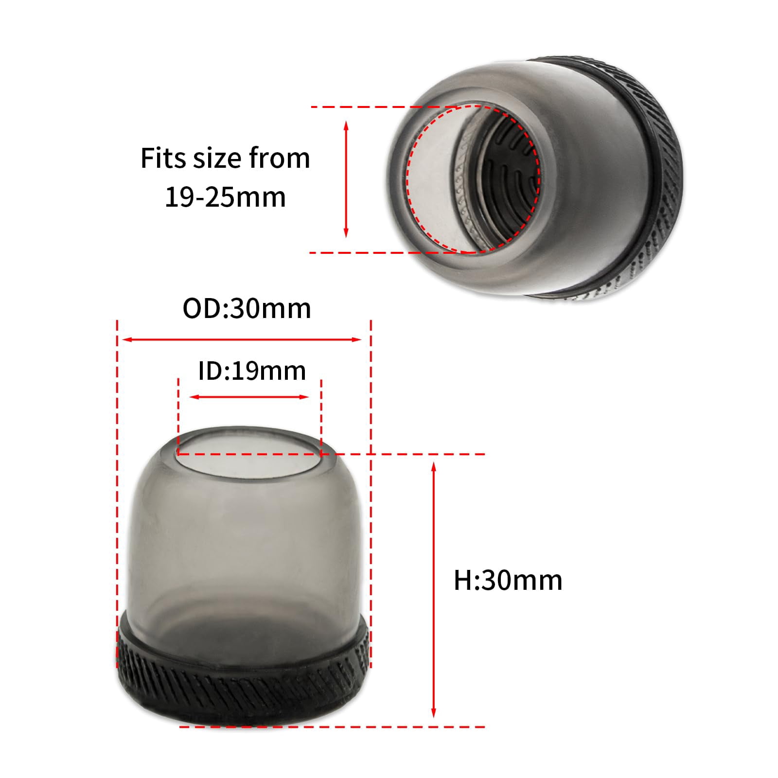 Flyshop 8PCS Durable Round Chair Leg Caps with Felt Pads Prevent Scratches Reduce Noise Protective Caps Felt Furniture Pads Floor Protectors, Light Grey, Small: 19 to 25mm