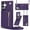 Purple, variant on Crossbody Wallet Case for Samsung Galaxy S23 Ultra with Card Holders RFID Shockproof Cover, Back Magnetic Flip Kickstand Zipper Slot Case, PU Leather Cover Handbag Shoulder Strap Phone Case,Red