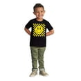 thumbnail image 3 of Cool Checkerboard Happy Face Smile Toddler Boy Girl T Shirt Infant Toddler Brisco Brands 6M, 3 of 5