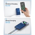 thumbnail image 6 of Magnetic Portable Charger, Magnetic Power Bank 5000mAh with USB-C, Slim Wireless Battery Pack compatible for iPhone 17/16/15/14/13 Series, Darkblue, 6 of 9