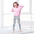 thumbnail image 5 of joogoo Girls' Leggings Blue Summerpalm Tree Yoga Pants 9-10T, 5 of 8