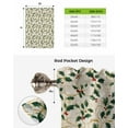 thumbnail image 6 of Christmas Botanical Tie Up Curtains for Window, Green Xmas Leaf Berry Rustic Thermal Insulted Balloon Shade Adjustable Rod Pocket Curtains Valance Panels for Kitchen Bathroom Café 46 x 63, 6 of 7