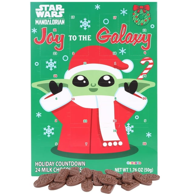 Calendario De Adviento Navideño Mandaloriano De Star Wars 2023 Con Chocolate, 13 3/4 Pulgadas