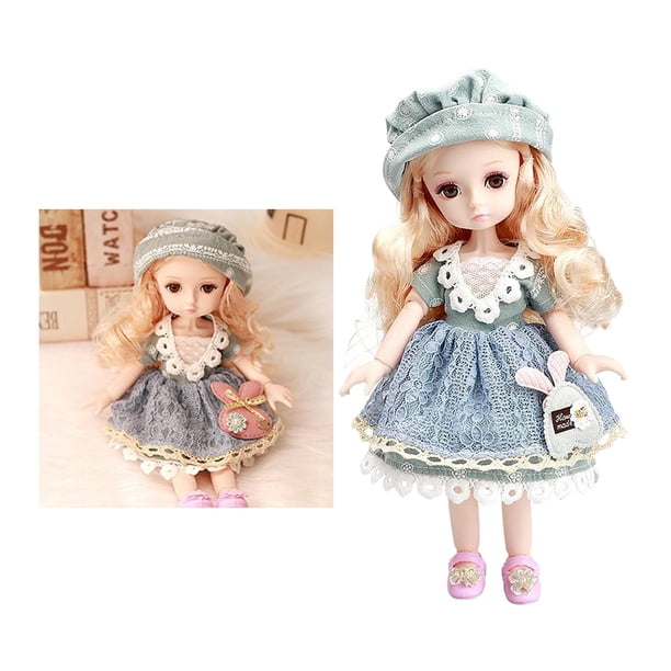 Muñeca 1/6 juguetes de bricoje para Niñas Ropa de muñeca accesorios juguetes para Azul de + Dorado Yotijar Juguetes de muñeca de niña