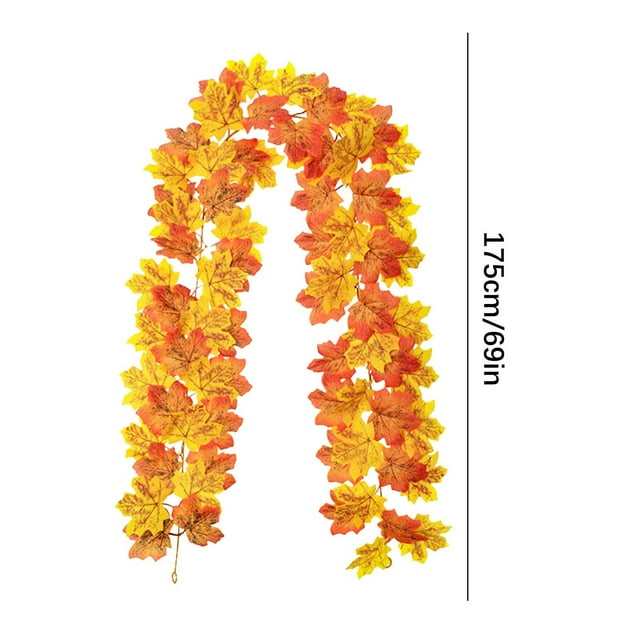 Halloween Decorations Fake Vines with Artificial Maple Leaves for Party Decoration 10 ft Long