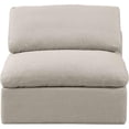 thumbnail image 3 of Meridian Furniture Indulge Contemporary Linen Fabric Armless Chair in Beige, 3 of 9
