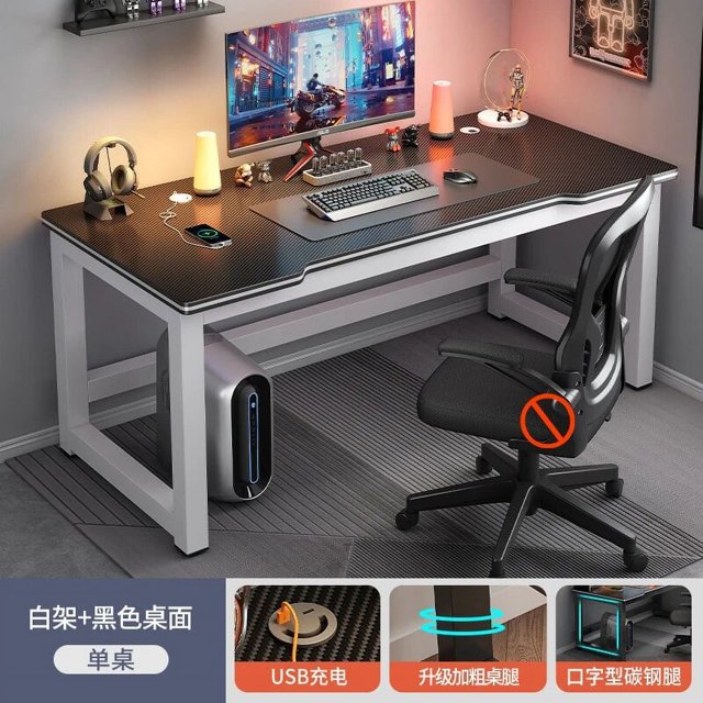 Shelf Game Office Desks Bedroom Single Modern Simplicity Office Desks Write Table Escritorio Ordenador Work Furniture QF50OD My Lux Decor Round