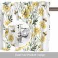 thumbnail image 6 of Yellow Daisy Valance Curtain for Windows Watercolor Country SpringYellow Floral Bees Rod Pocket Curtain Valances Short Window Treatments Panels for Kitchen Bathroom Laundry Room Basement 42 x 12 Inch, 6 of 9