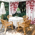 thumbnail image 4 of Outdoor Curtains for Patio Waterproof, Red Eucalyptus Leaves Outdoor Privacy Panels Grommet, Spring Summer Botanical Blackout Outside Curtains for Porch/Cabana/Pergola/Gazebo 54"x95", 1 Panel, 4 of 8