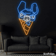 thumbnail image 3 of Craftnamesign Pug Ice Cream Neon Sign, Ice Cream LED Sign, Coffee Decor, 3 of 4