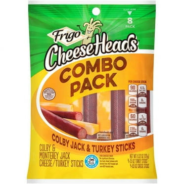 Frigo® Cheese Heads® Colby Jack Cheese & Turkey Sticks, 6.3 oz, 8 Count