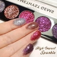 thumbnail image 4 of Profusion Cosmetics Gems Glitter Palette, 5-Shade Pressed Glitter Eyeshadow with Built-In Primer for Richly Pigmented Long-Wearing Eye Makeup, 0.16oz, Amethyst, 4 of 6