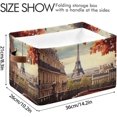 Anyway.go Autumn Eiffel Tower Foldable Storage Basket for Shelves
