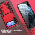 thumbnail image 3 of For Samsung Galaxy Z Flip3 5G Super V Armor PC + TPU Shockproof Case with Invisible Holder(Dark Green), 3 of 4