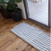 Mainstays Coastal Stripe Indoor Runner 20 x 60 – Blue, White & Black