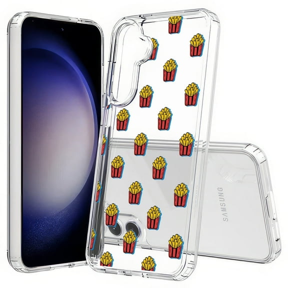 TalkingCase Slim Fit Phone Case Compatible for Samsung Galaxy S25(Not S25 Plus/Ultra), Cute French Fries Print, Lightweight,Flexible, USA Print