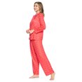 thumbnail image 2 of Casual Nights Women's Long Sleeve Rayon Button Down Pajama Set, 2 of 4