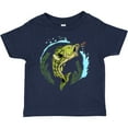 thumbnail image 3 of Inktastic Leaping Bass Fish Fishing Illustration Boys or Girls Toddler T-Shirt, 3 of 5