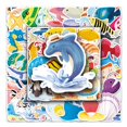 thumbnail image 1 of Pegatinas con dibujos animados de animales marinos, 50 unidades, impermeables, 1 of 2