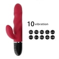 thumbnail image 2 of 10 Vibraion Modes Soft Silicone G Spot Vibrator, Dual Motor Rechargeable Couple Vibrator Adult Sex Toy For Women -Green, 2 of 7