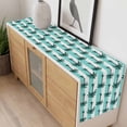 thumbnail image 4 of Palm Tree Striped Table Runner - 70 Inch Long, Kitchen Dining Table Runner Dresser Scarves, Summer Tropical Plant Turquoise Lines Farmhouse Decor for Coffee Tables Wedding Party Banquet, 4 of 8