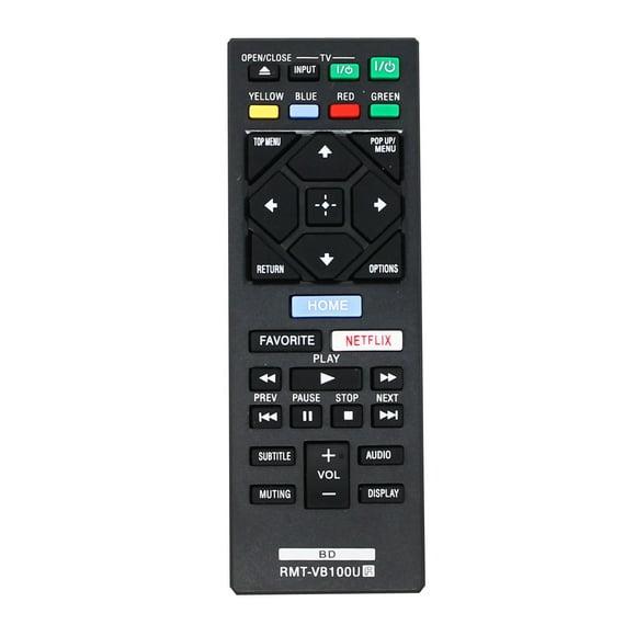 Replacement BDPS1500 Remote Control for Sony Blu-ray Disc Player - Compatible with VB100U Sony Blu-ray Disc Player Remote Control