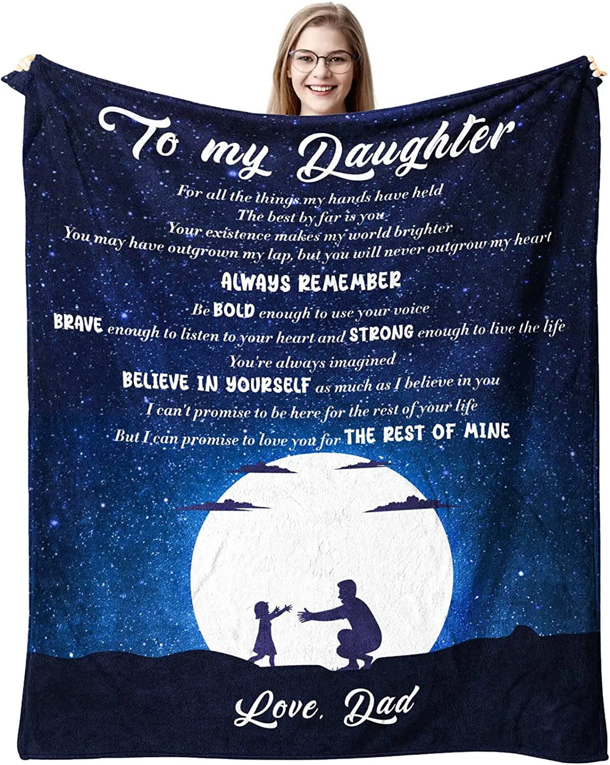 GDAKE Daughter Gifts from Dad Gifts for Daughter Throw Blanket 60" x