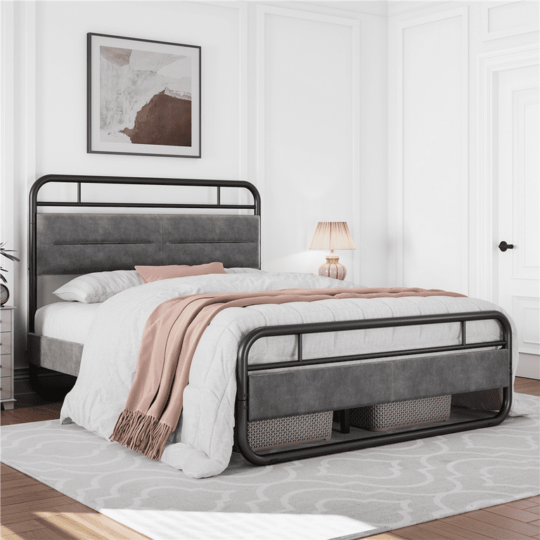 Contemporary velvet upholstered bed deals