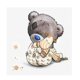 thumbnail image 2 of Precioso oso de dibujos animados DIY de pintura de imágenes de de imitación para niños Muñeca de oso Gloria Kit de pintura de diamante, 2 of 8
