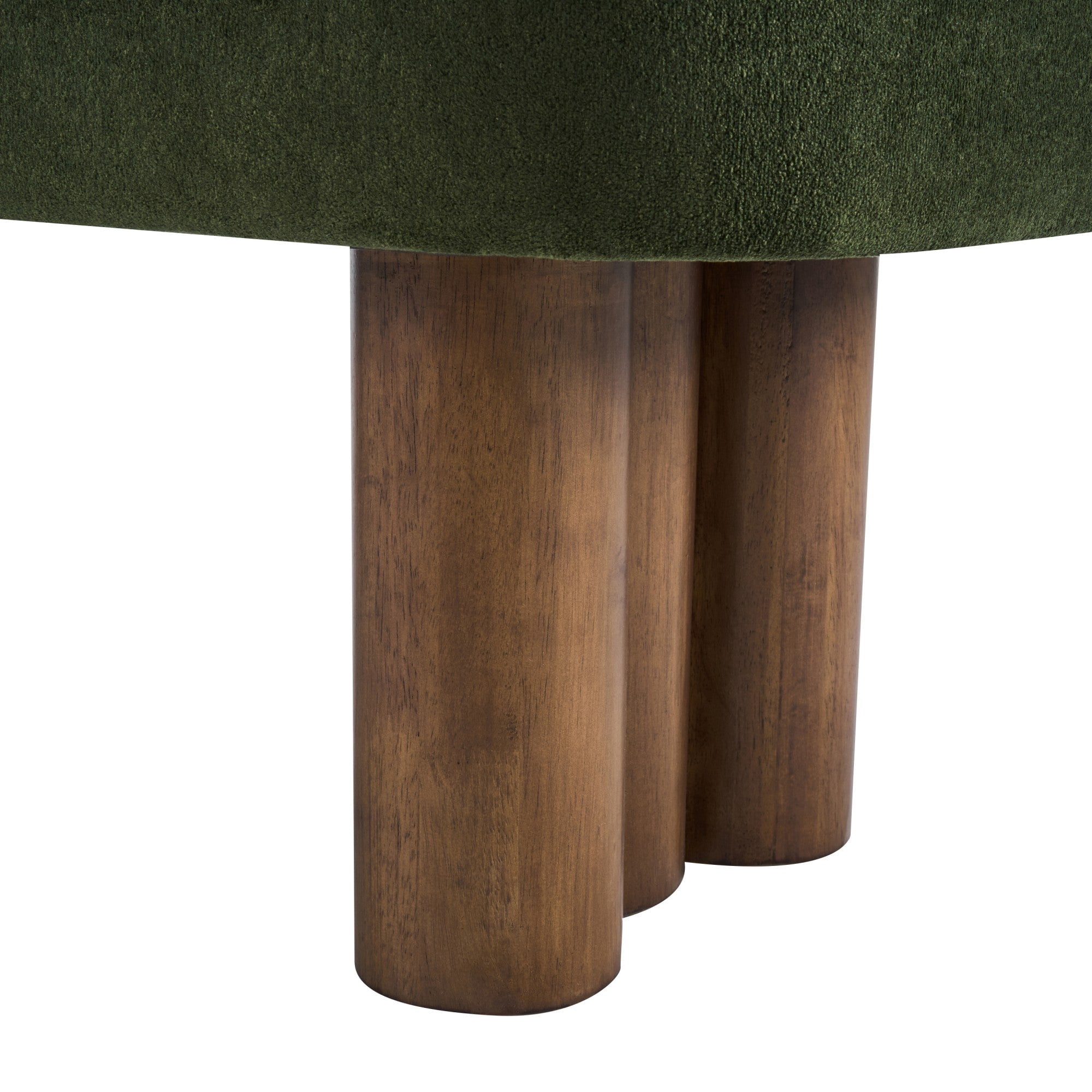 Sailvan 51.57" Boucle Dining Bench,Upholstered Kitchen Seating with Walnut Legs,Modern Indoor Bench for Entryway and Living Room Green