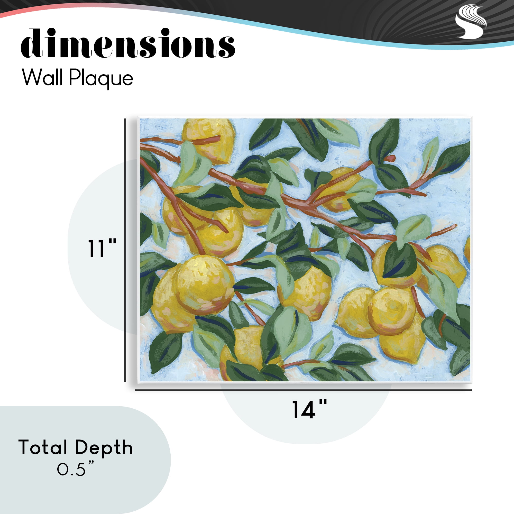 Stupell Industries Sunshine Citrus Tree Wall Plaque Art, design by June Erica Vess